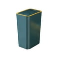 thumbnail image 1 of Btomtd Push Type Household Trash Can with Lid Deodorant Garbage Can for Living Room Kitchen Wastebasket for Home Use, Green, 1 of 7