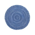 thumbnail image 1 of Btomtd Ramie Yarn Dining Table Placemats for Cup and Plate, Heat Insulation Pad for Table and Counter, Natural Fiber Table Place Mat for Dining and Kitchen, 14", Blue, 1 of 3
