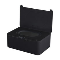 Btomtd Rectangle Multifuctional Tissue Box Cover with Filp Lid Tissue Box Holder for Bathroom Kitchen Bedroom Countertops, Black