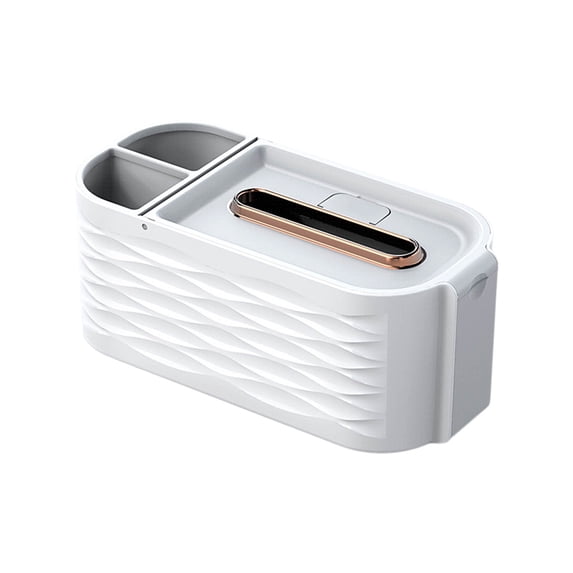 Btomtd Rectangular Tissue Box Cover, Facial Tissue Holder for Bathroom and Home Office, Car Decoration Storage Containers for Tissues, White