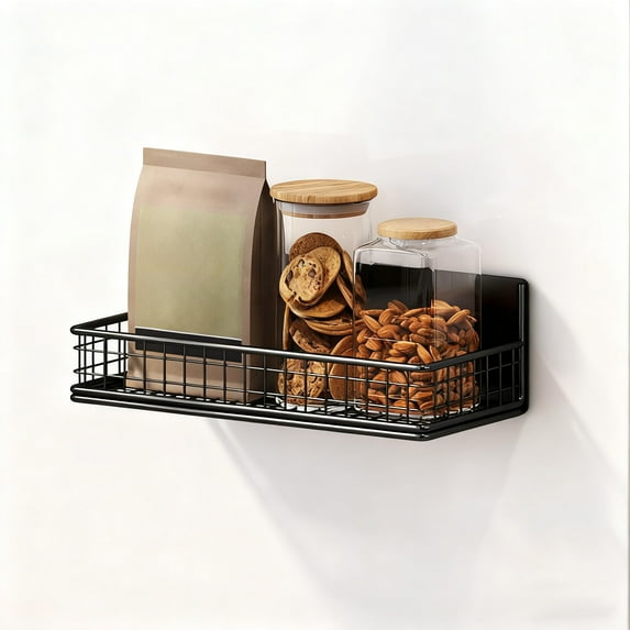 Btomtd Refrigerator Magnetic Collector Basket, Dryer Ball Storage Rack and Organizer, Multipurpose Home Storage Cabinet and Shelf 9"W x 4"D x 2"H, Semi-Wrapped