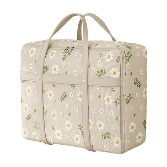 Btomtd Reinforced Storage Bag for Heavy Duty Moving, Oversized Totes with Handles for Quilt and Clothing Storage, Moving Bag with Double Zipper, 80L, L