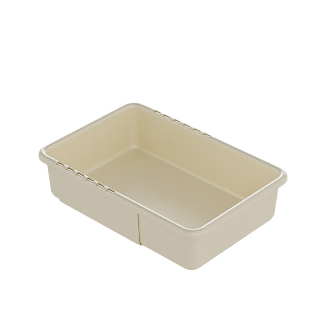 Btomtd Retractable Plastic Storage Box with Drawer Designs, Stackable Organizer Storage Bins for Kitchen and Pantry, Multipurpose Dresser Storage Containers, Size 2L, L
