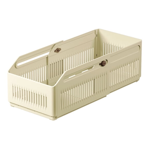 Btomtd Retractable Right Angle Storage Box, Kitchen Bathroom Cabinet Snack Organizer, Household Seasoning Storage Container, 11"-17.7"D x 7.9"W x 6.1"H (Beige)