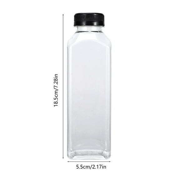 Btomtd Reusable Transparent Plastic Juices Bottle with Lids Clear Beverage Containers for Drinking Tea Milk and Water Fridge Storage Pitcher for Daily Use, L
