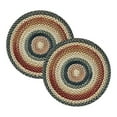 thumbnail image 1 of Btomtd Round Braided Linen Placemats Set of 2, 15 Inch Washable Heat Resistant Place Mats for Kitchen Dining Table, Farmhouse Style Decorative Table Mat, Multicolor, 1 of 6