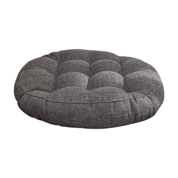 Btomtd Round Chair Cushion in Solid Color with Thickened Filling, Seat Pads for Kitchen Dining Chairs, Patio Seat Cushion for Indoor and Outdoor Use, Size 17", Gray