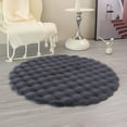 thumbnail image 1 of Btomtd Round Floor Carpet for Sofa and Living Room, Tea Table Rug and Comfortable Entryway Mat, Soft Area Rugs for Bedroom Porch Hallway, 16 x 16 Inches, Black, 1 of 6