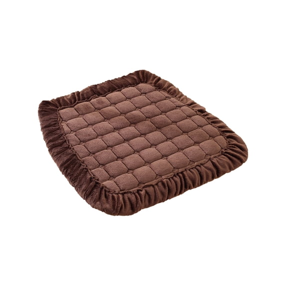 Btomtd Seat Cushion and Chair Cushions with Thicken Soft Feel, Chair Seat Pads for Winter Warmth, Non-Slip Office Chair Sit Mat and Stool Cushions, Size 16"x16", Brown