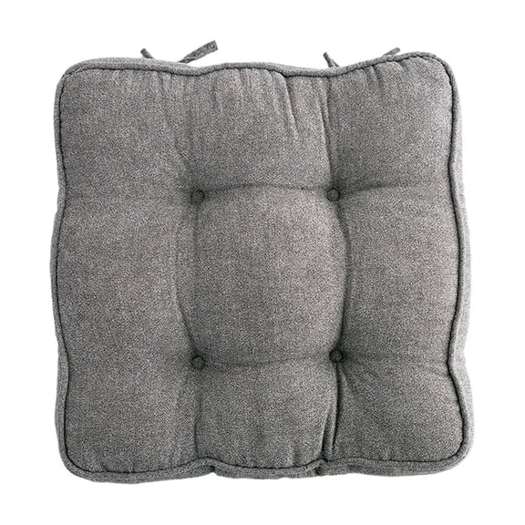 Btomtd Seat Cushions for Home Use with Tufted Corduroy Fabric, Floor Cushions and Chair Pads for Living Room and Tatami, Soft Round Chair Cushions, Size 18"x18", Gray