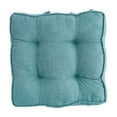 thumbnail image 1 of Btomtd Seat Cushions for Home Use with Tufted Corduroy Fabric, Floor Cushions and Chair Pads for Living Room and Tatami, Soft Round Chair Cushions, Size 18"x18", Light Blue, 1 of 6