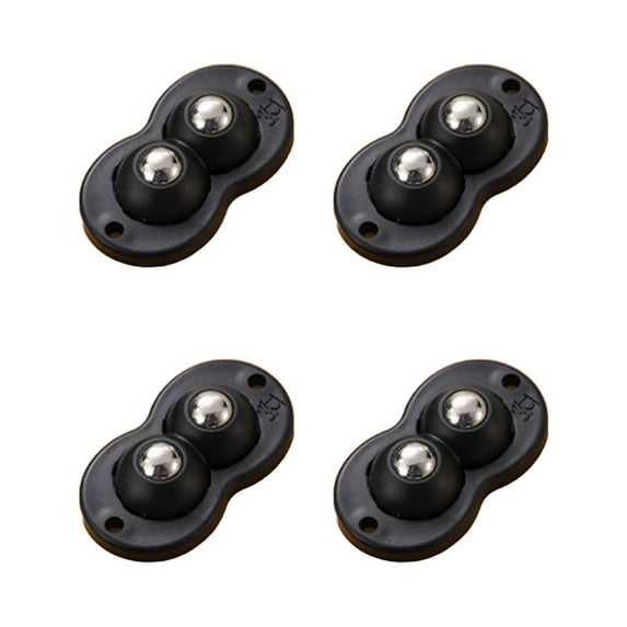 Btomtd Self Adhesive Caster Wheels Appliance Rollers Appliance Sliders for Kitchen 360° Swivel Universal Wheel Mini Small Kitchen (Black,White with 1 Steel Ball Style)