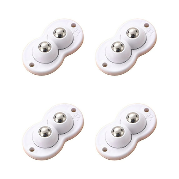 Btomtd Self Adhesive Caster Wheels Appliance Rollers Appliance Sliders for Kitchen 360° Swivel Universal Wheel Mini Small Kitchen (Black,White with 1 Steel Ball Style)