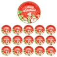thumbnail image 1 of Btomtd Set of 16 Christmas Paper Plates 9" Featuring Santa Claus Pattern, Disposable Plates for Party Decor and Cutlery Sets, Red and White Themed Dinner Paper Playes, G, 1 of 7