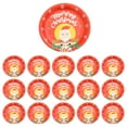 thumbnail image 1 of Btomtd Set of 16 Christmas Paper Plates 9" Featuring Santa Claus Pattern, Disposable Plates for Party Decor and Cutlery Sets, Red and White Themed Dinner Paper Playes, H, 1 of 7