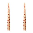 thumbnail image 1 of Btomtd Set of 2 Printed Long Pole Candles, 10 inch Tasteless Taper Candles for Wedding Candlelight Dinner, Romantic Decorative Candlesticks for Holiday, TOTEL 5.2 oz, Orange, 1 of 6