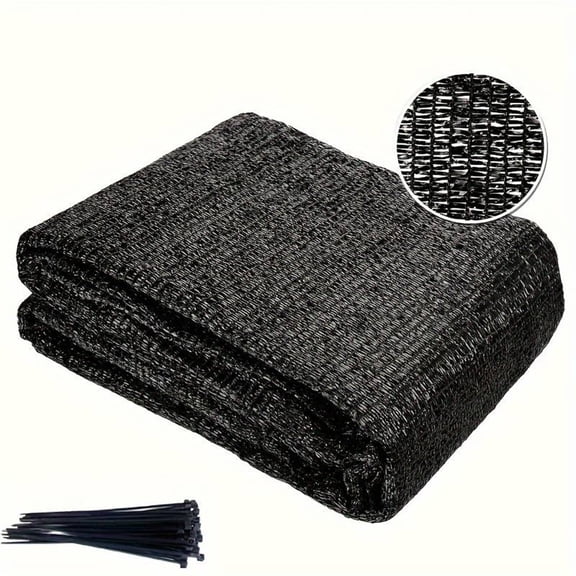 Btomtd Shade Cloth 13x20FT Sun Shade Net, Breathable Sun Block Shade Cover with 20 Zip Ties for Patio Garden Backyard Outdoor, Black