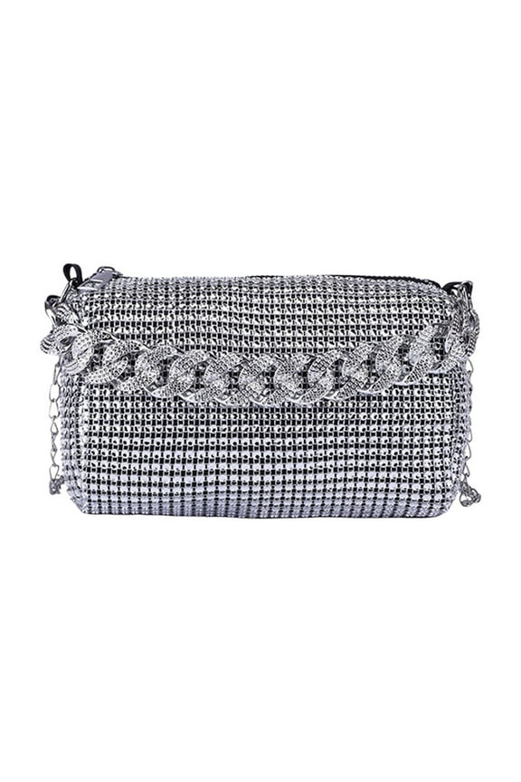 Shoulder Bag for Women's Casual Fashion Wardrobe, All-in-One Handbag and Messenger Bag, Functional Crossbody Bag for Daily Activities, Silver