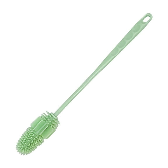 Btomtd Silicone Bottle Cleaning Brush Long Handle Multi Use Scrub Brush for Kettles Cup Brush Cleaner, Green