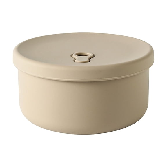 Btomtd Silicone Lunch Box for Microwave Heating, Food Grade Bento and Fresh Keeping Storage Containers, Household Refrigerator Storage Bowl, Size 800ml, Coffee