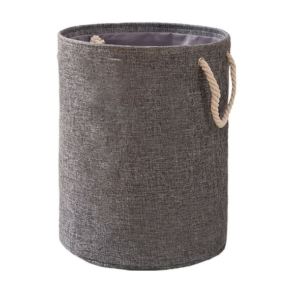 Btomtd Sisal Handle Storage Solutions for Home Clothes and Quilt Large Capacity Foldable Storage Bags for Dormitory Textiles, 76L, Gray