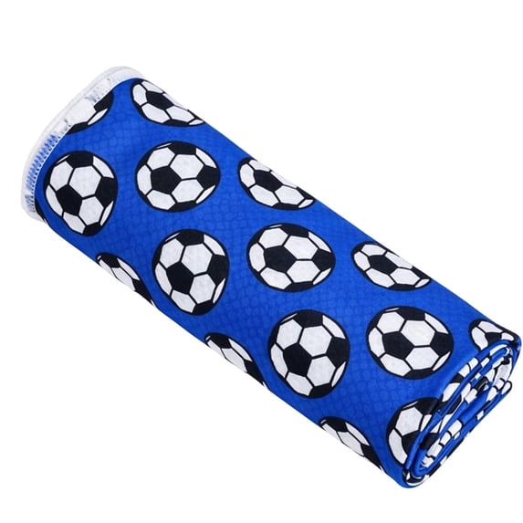 Btomtd Soccer Print Cooling Sports Towels, Breathable Fast Dry Athletic Towels, Sports Hand Towels for Soccer and Workout, Size 39.4" x 11.8", Dark Blue