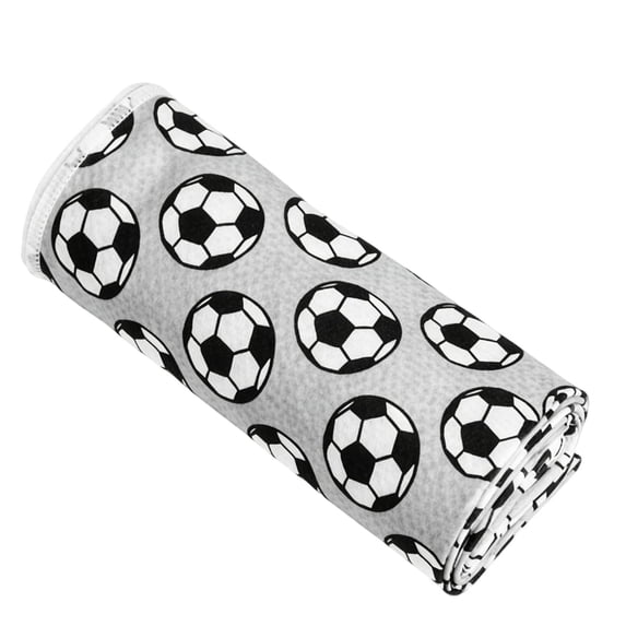 Btomtd Soccer Print Cooling Sports Towels, Breathable Fast Dry Athletic Towels, Sports Hand Towels for Soccer and Workout, Size 39.4" x 11.8", Gray
