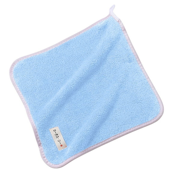 Btomtd Soft and Absorbent Washcloths Multipurpose Small Hand Towels for Facial Cleaning and Personal Use Quick Drying Cotton Feel Material - 11.81'x11.81', Blue