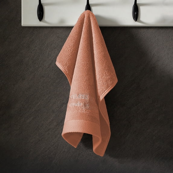 Btomtd Soft Cotton Bath Towels for Shower, Thick and Absorbent Hand Towels for Household Use, Plush Bathroom Towel and Washcloth for Face and Body, 1-Pack, Size 29" x 13", Orange