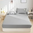 thumbnail image 1 of Btomtd Soft Fitted Sheets Non Slip Mattress Cover Bed Sheets Offer Complete Protection Queen Sheets Easy to Use, 86.61'x78.74', Gray-L, 1 of 6