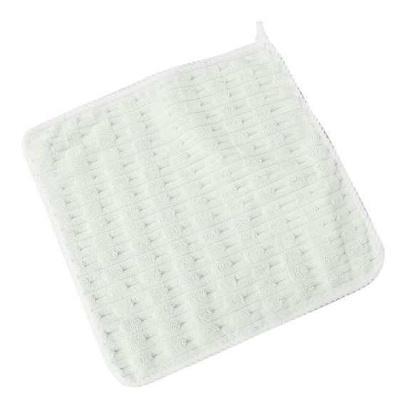 Btomtd Soft Fleece Washcloths for Face and Hand Care Non Shedding and Highly Absorbent Small Hand Towels for Delicate Use and Daily Cleaning - 13.77'x13.77', White