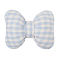 thumbnail image 1 of Btomtd Soft Plaid Bow Ribbon Sofa Throw Pillows with Lumbar Support, Office Desk Chair Cushion, Home Decor Gift Idea Couch Pillows, Size 15" x 12", Blue, 1 of 6