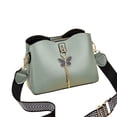 thumbnail image 1 of Btomtd Soft Washed Leather Shoulder Bag for Women, Multi Zip Spacious Handbag, Large Capacity Casual Tote Purse and Crossbody Bag for Work, Travel and Shopping, Green, 1 of 9