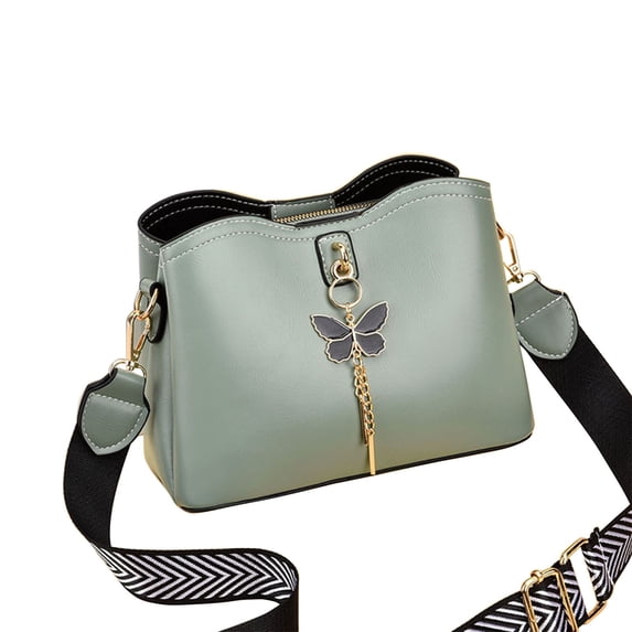 Btomtd Soft Washed Leather Shoulder Bag for Women, Multi Zip Spacious Handbag, Large Capacity Casual Tote Purse and Crossbody Bag for Work, Travel and Shopping, Green