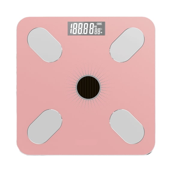 Btomtd Solar Power Smart Scale for Body Weight and Composition, Bluetooth Digital Scale with App Monitoring, No Batteries Needed, Pink