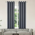 thumbnail image 1 of Btomtd Solid Color High Precision Fabric Curtains with Heat Insulation, Scandinavian Style Curtains with Colored Border, Thermal Blackout Curtains - 42.12"x62.99", Gray, 1 of 5