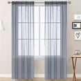 thumbnail image 1 of Btomtd Solid Color Semi-Sheer Blackout Curtains, 52 x 84 Inches Long, 1 Panel, Double-String Polyester Sheer Drapes, Rod-Pocket Style Window Curtains for Living Room, Gray, 1 of 6