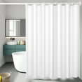 thumbnail image 1 of Btomtd Solid Color Shower Curtain with Waterproof and Mildew Proof, No Drill Bathroom Shower Partition Curtain, Shower Curtain Liner for Modern Bathroom - 70.86"x70.86", White, 1 of 6
