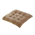 thumbnail image 1 of Btomtd Solid Color Thick Crystal Velvet Seat Cushion with Strap Office Chair Cushion Sofa Butt Support Chair Pad - 15.74x15.74 inch, Beige, 1 of 5