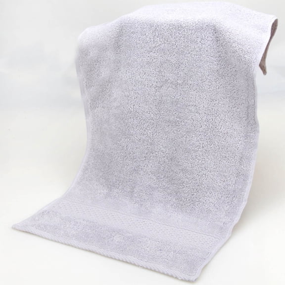 Btomtd Solid Color Velvet Bath Towels for Adult, Absorbent Hair Towel and Beach Towel, Soft Dry Hand Towels for Daily Household Use, 1-Pack, Size 29" x 13", Gray