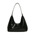 thumbnail image 1 of Btomtd Solid Color Women's Shoulder Bag, Effortless Casual Handbag and Messenger Purse, Concise Style Crossbody Bag and Underarm Bag, Black, 1 of 7