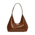 thumbnail image 1 of Btomtd Solid Color Women's Shoulder Bag, Effortless Casual Handbag and Messenger Purse, Concise Style Crossbody Bag and Underarm Bag, Brown, 1 of 7