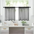 thumbnail image 1 of Btomtd Solid Colour Short Curtains Curtains Semi Kitchen Bathroom Thin Curtains Home Curtains Thick Fabric Sunshade Small Curtain, 36.22x29.92 inch, A, 1 of 4