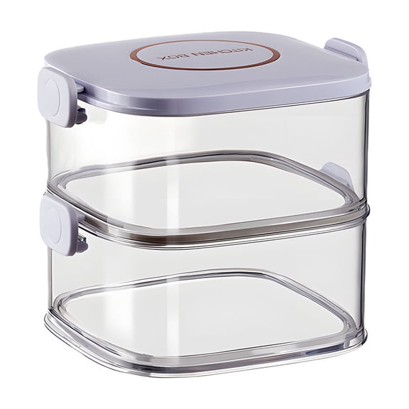 Btomtd Spice Organizer Storage Bins for Kitchen and Home, Sealed Jar and Storage Box for Pepper, Condiments and Seasoning Storage Containers, Size 960ml, 2-Layer
