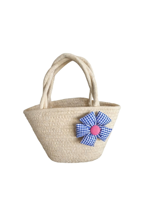 Spring Women Purse for Daily Commuting, Women's Cute Casual Woven Handbag, Cute Shoulder Tote Bag, Ideal Gift, 11" x 9.8" x 4.3" (Purple)