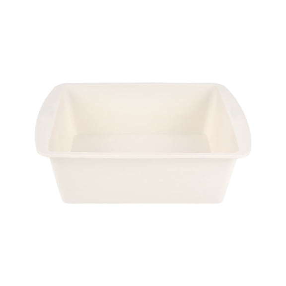 Btomtd Square Cake Baking Pan, Household Cake Making Tool Cake Molds for Easy Release, Non-Stick Baking Tray and Baking Sheet for Oven Use, Size 7"x7", Beige