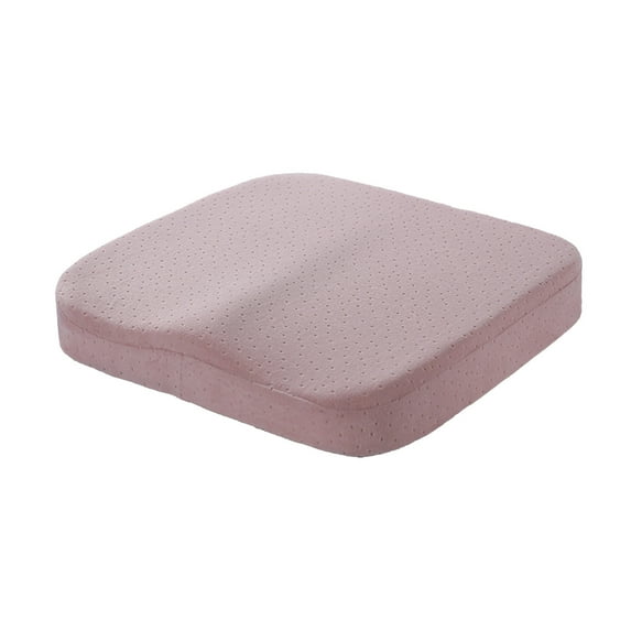 Btomtd Square Cushion with Slow Recovery Memory Foam, Universal Seat Cushion for Office and Car, All Seasons Buttocks Cushions and Chair Seat Pads, Size 16"x16", Pink