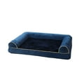 thumbnail image 1 of Btomtd Square Pet Mat with Soft Foam for All Seasons, Breathable Pet Beds for Summer Cool, Comfortable Winter Protection Warm Dog Bed and Cat Bed, Blue, 1 of 8