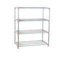 thumbnail image 1 of Btomtd Stackable 4 Tier Compact Shoe Rack Entryway and Closet Storage Shelf System, Pink, 1 of 7