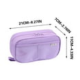 thumbnail image 1 of Btomtd Stain Resistance Pencil Pouches Transparent Pencil Cases for Students Use Large Capacity Pencil Bags, Purple, 1 of 5